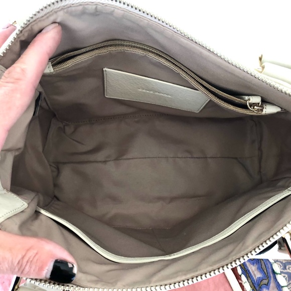 Cole Haan Cream & Black Leather Tote